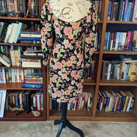 SANCTUARY floral long sleeve mini dress nwt s - Picture 2 of 4